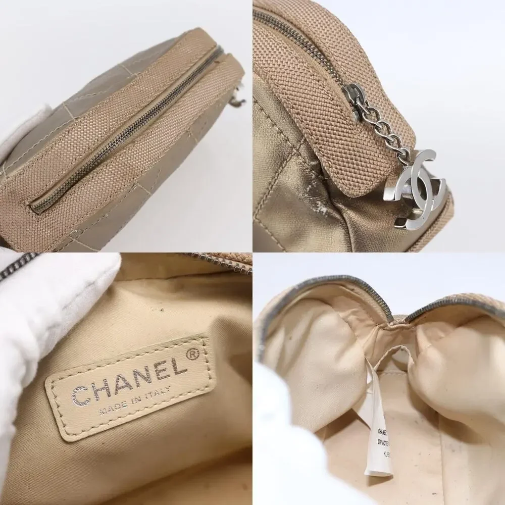 Chanel Leather Paris Biarritz Pouch Gold
